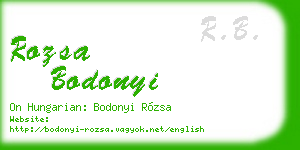 rozsa bodonyi business card